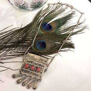 Vintage hand engraved silver purse